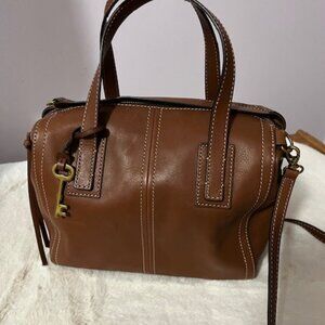 Fossil Brown Leather Satchel